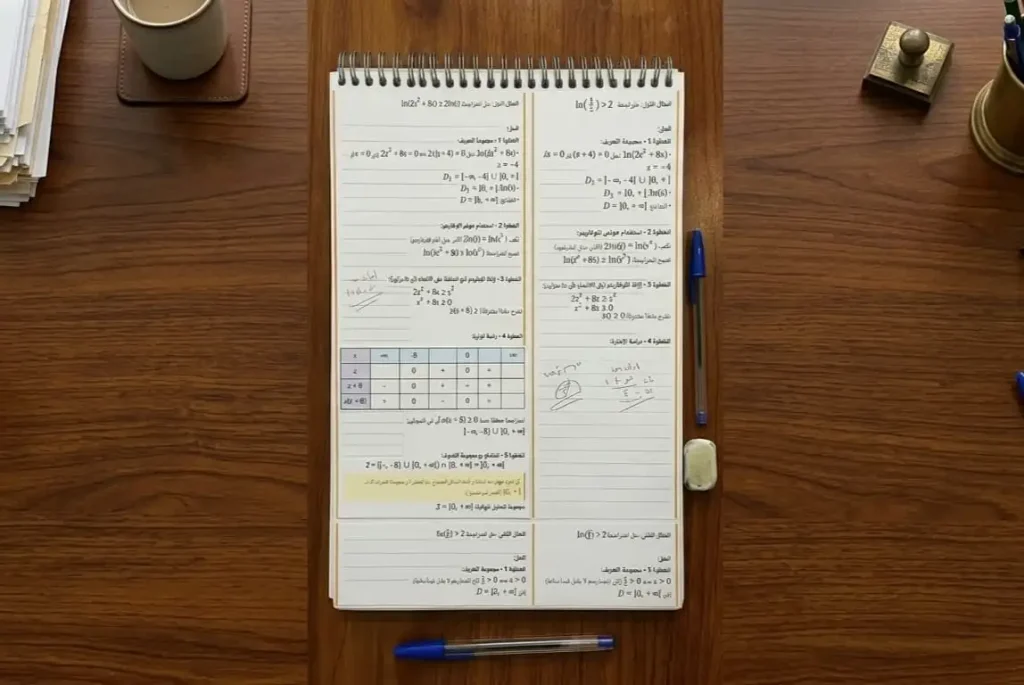 ملخص التابع اللوغاريتمي PDF
