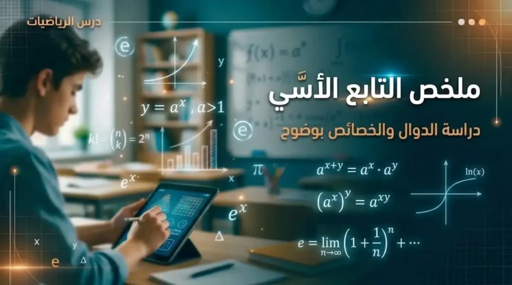 ملخص التابع الاسي